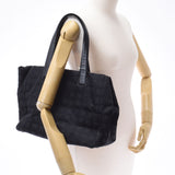 CHANEL Chanel Neutral Line Tote MM Black Unisex Nylon/Leather Handbag A Rank used Ginzo