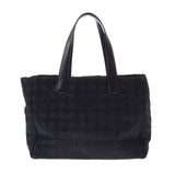 CHANEL Chanel Neutral Line Tote MM Black Unisex Nylon/Leather Handbag A Rank used Ginzo