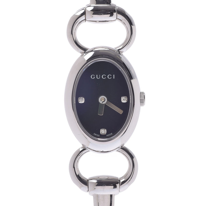 GUCCI Gucci Tornavoni YA118 Ladies SS Watch Quartz Black Dial A Rank used Ginzo