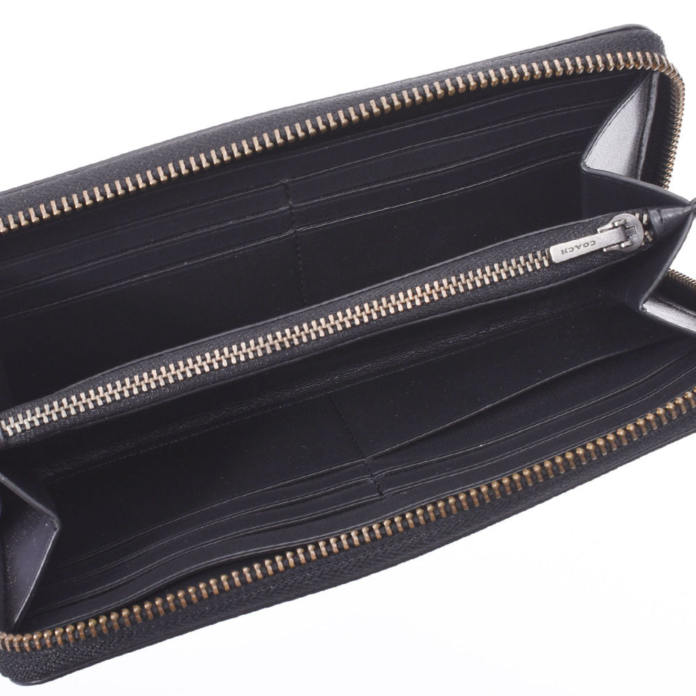 コーチシグネチャー 黒 ユニセックス PVC 長財布 F58112 COACH 中古