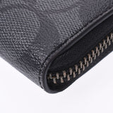 Coach Coach Signature Black F58112 Unisex PVC Leather Wallet B Rank Used Ginzo