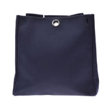 HERMES Hermes Elebag MM tea/Navy blue gold metal fittings □ F engraved (around 2002) Unisex canvas/leather 2way bag B rank used Ginzo