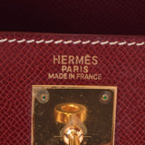 HERMES エルメス ケリー 32 外縫い ルージュアッシュ ゴールド金具 □E刻印(2001年頃) レディース リセ ハンドバッグ Bランク 中古 銀蔵