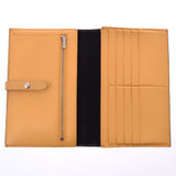 Celine Celine Large Multi -Function Black/Yellow Unisex Leather Long Wallet AB Rank Used Ginzo