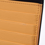 Celine Celine Large Multi -Function Black/Yellow Unisex Leather Long Wallet AB Rank Used Ginzo