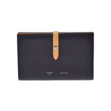 Celine Celine Large Multi -Function Black/Yellow Unisex Leather Long Wallet AB Rank Used Ginzo