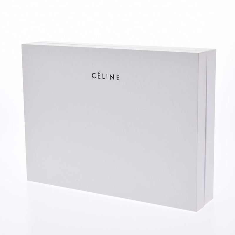 席琳·席琳（Celine Celine）大型多功能黑色/黄色男女通间皮革长钱包AB级使用Ginzo