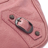 BALENCIAGA Balenciaga The Hip Pink Baga Unisex Ram Skin Shoulder Bag AB Rank Used Ginzo