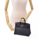 爱马仕爱马仕（Hermes Hermes）伯金（Hermes Hermes Birkin）25黑色金支架y雕刻（大约2020年）女士多哥手提包新二手Ginzo