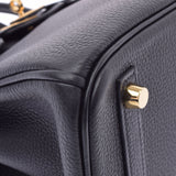 爱马仕爱马仕（Hermes Hermes）伯金（Hermes Hermes Birkin）25黑色金支架y雕刻（大约2020年）女士多哥手提包新二手Ginzo