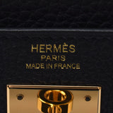 HERMES Hermes Hermes Kelly 28 Inner Sewing 2WAY Black Gold Bracket D (Around 2019) Ladies Togo Handbag New Used Ginzo