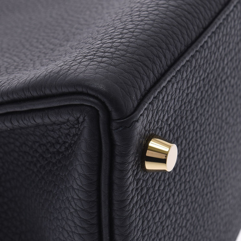 HERMES HERMES HERMES KELLY 28 INNER SEWING 2WAY黑色金支架D（2019年左右）女士Togo手提包新二手Ginzo