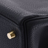 HERMES HERMES HERMES KELLY 28 INNER SEWING 2WAY黑色金支架D（2019年左右）女士Togo手提包新二手Ginzo