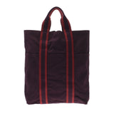 HERMES Hermes Fooltou Cabas Bordeaux/Red Unisex Canvas Tote Bag B Rank used Ginzo