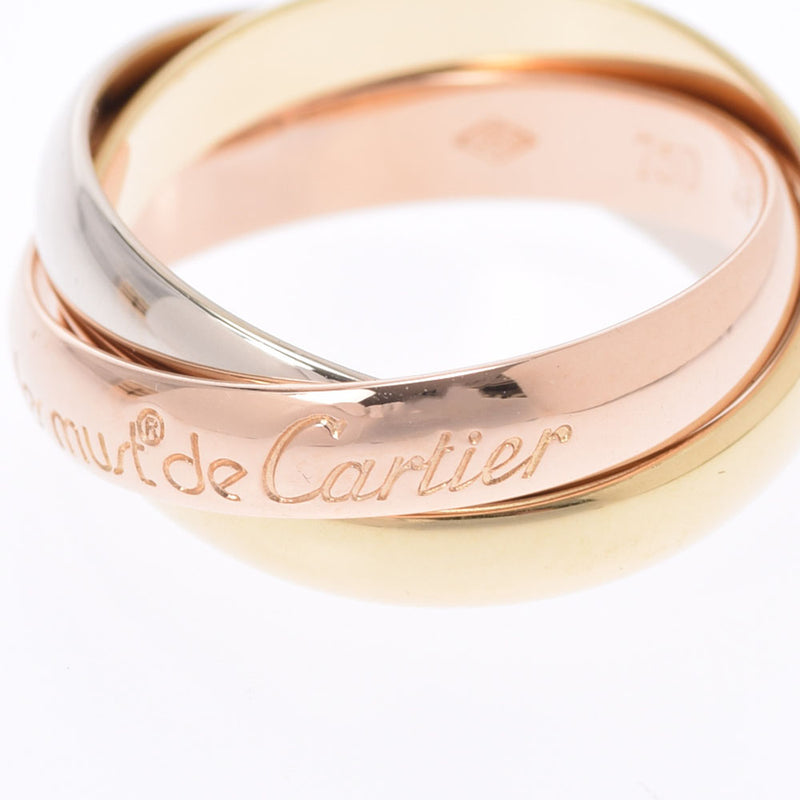Cartier Cartier Trinity Ring Three Color #48 Ladies K18YG/WG/PG Ring/Ring A Rank Used Ginzo