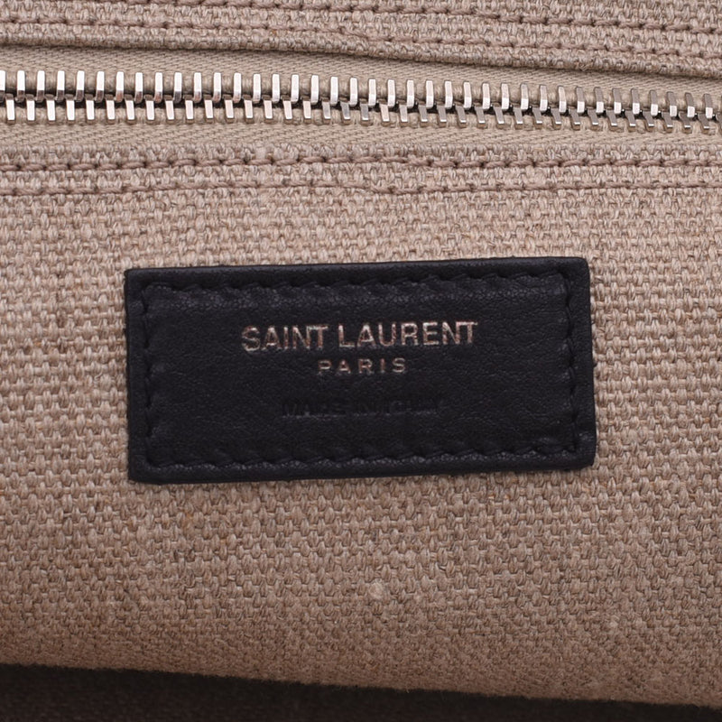 Yves Saint Laurent Yves Saint Laurent Live Gosche Beige/Black Ladies Coating Canvas/Leather Tote Bag New Used Ginzo