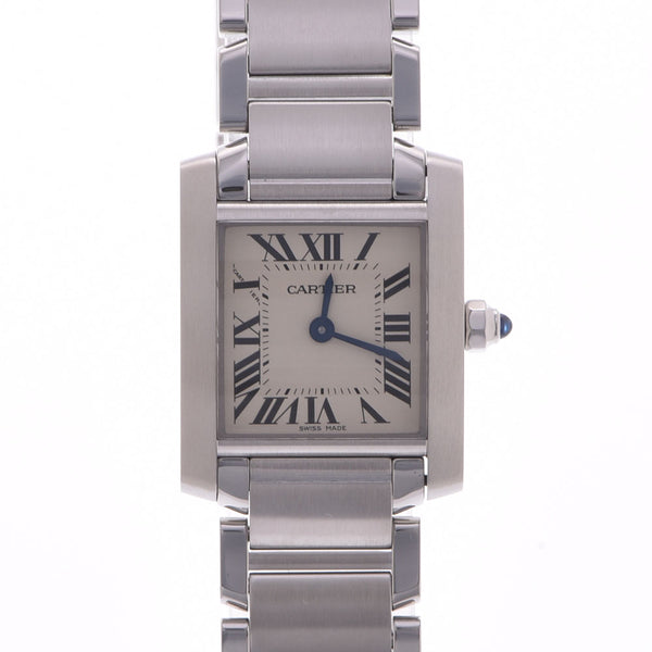 Cartier Cartier Tank Francis SM W51008Q3 Ladies SS Watch Quartz Ivory Dial A Rank Used Ginzo