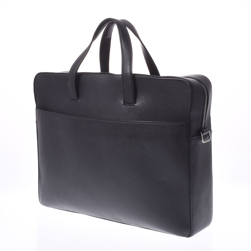Cartier Business Bag Black men's leather briefcase Cartier used