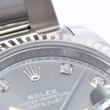 [Cash special price] ROLEX Rolex Datejust 41 10P Diamond 126334G Men's SS/WG Watch Automatic Slate (Dark Rodium) Dial Unused Ginzo