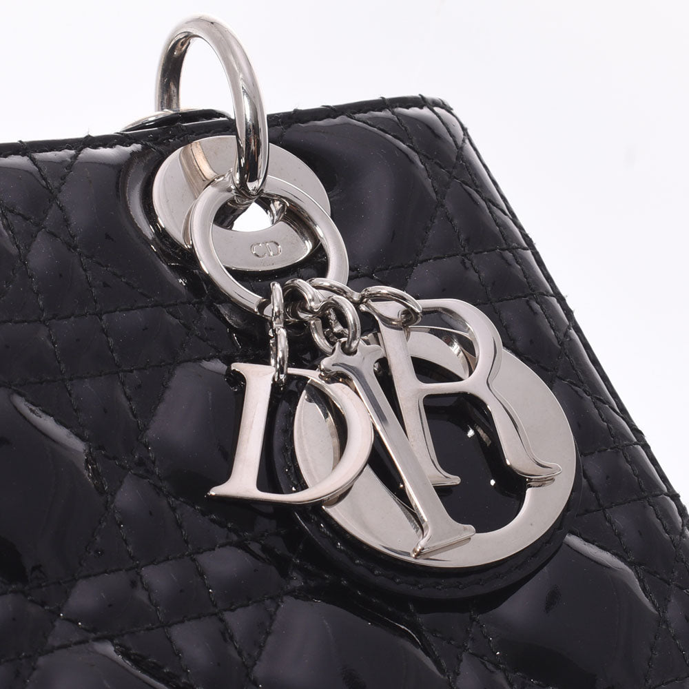 クリスチャンディオールレディディオール 2WAYバッグ 黒 シルバー金具 レディース エナメル ハンドバッグ CHRISTIAN DIOR 中古 –  銀蔵オンライン