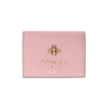 GUCCI Gucci Animalie Bee Motif Pink Gold Bracket 460185 Ladies Leather Trial Fold Wallet A Rank Used Ginzo