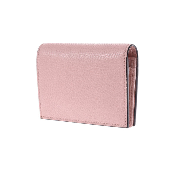 GUCCI Gucci Animalie Bee Motif Pink Gold Bracket 460185 Ladies Leather Trial Fold Wallet A Rank Used Ginzo