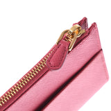 PRADA Prada Card Case Pass Case Pink GP Bracket Ladies Safiano Coin Case A Rank used Ginzo