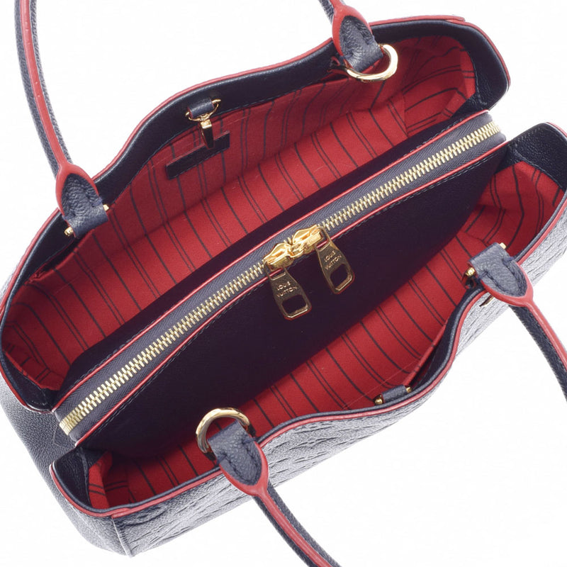 路易威顿路易·维顿（Louis Vuitton）路易·威登（Louis Vuitton）会标振幅蒙特纳（Monmente Monmon）MM 2Way Bag Marine Louge（海军）M42746女士女士皮革手提包B等级使用Ginzo