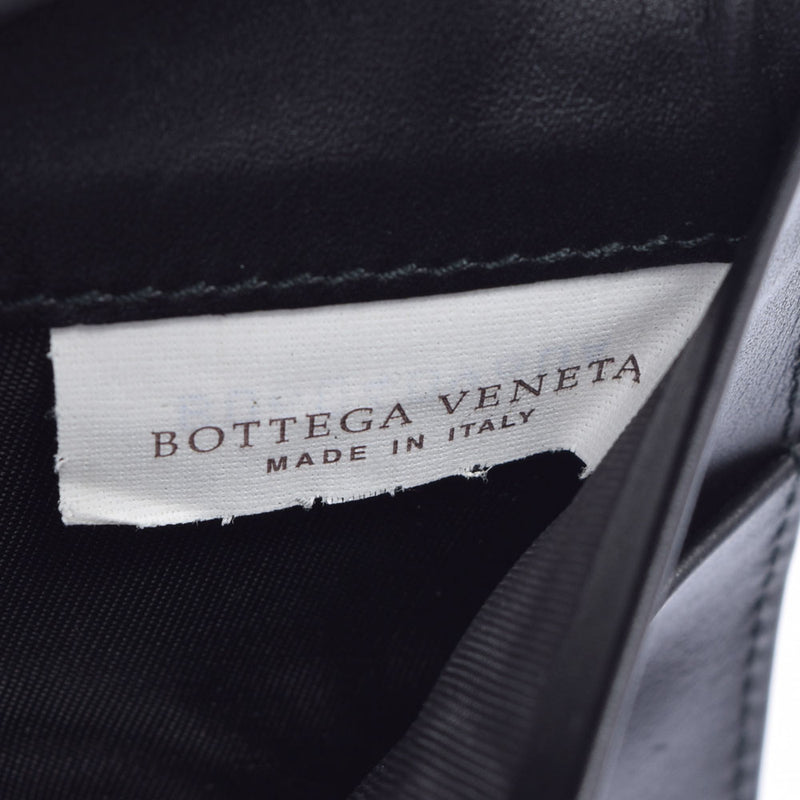 BOTTEGAVENETA ボッテガヴェネタ イントレチャート 二ツ折長財布 黒 156819 ユニセックス レザー 長財布 Aランク 中古 銀蔵