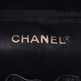 CHANEL Chanel Vanity Bag Black Gold Bracket Ladies Caviar Skin Handbag AB Rank Used Ginzo