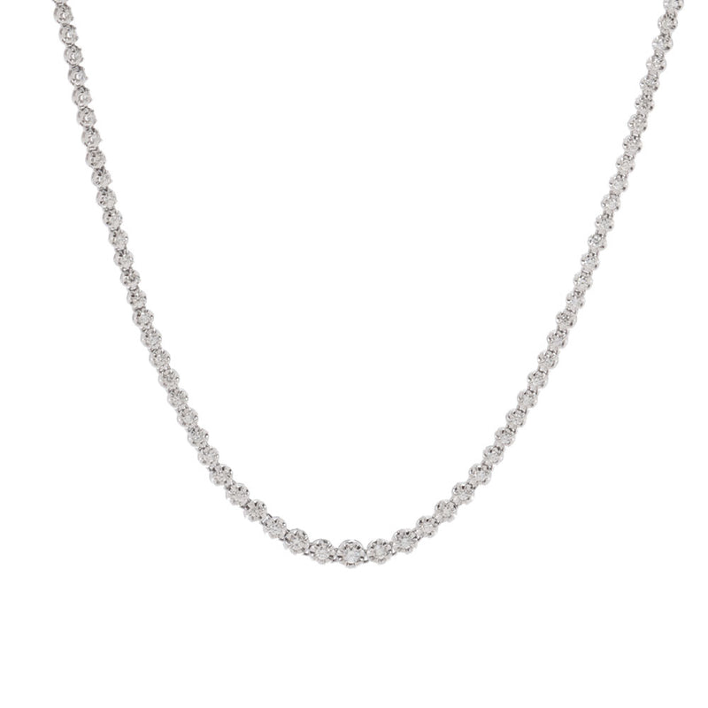 Other diamond 2.13ct tennis necklace Ladies PT900/K18WG Necklace A Rank used Ginzo