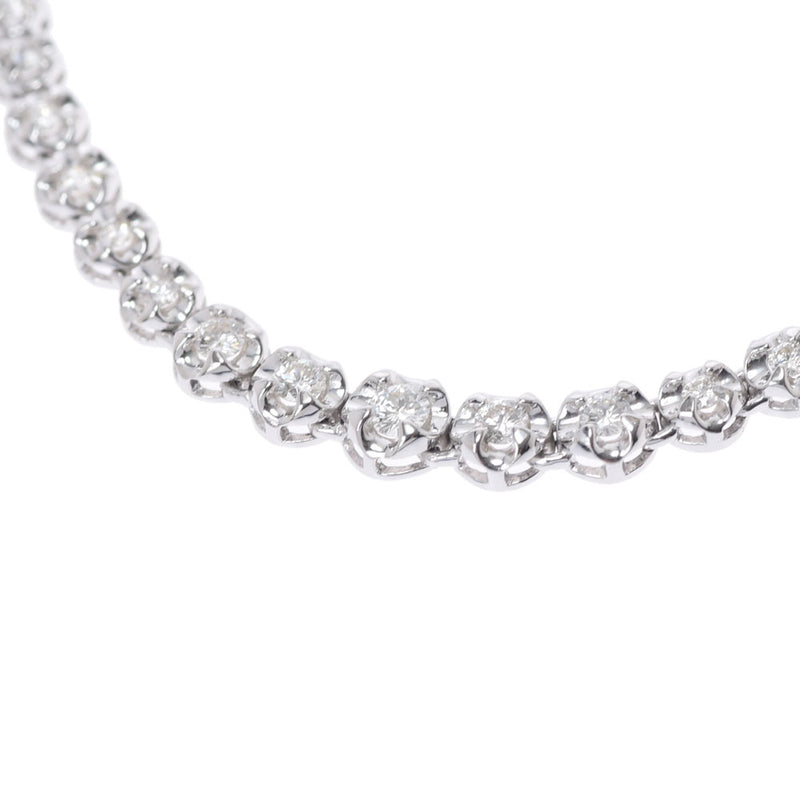 Other diamond 2.13ct tennis necklace Ladies PT900/K18WG Necklace A Rank used Ginzo