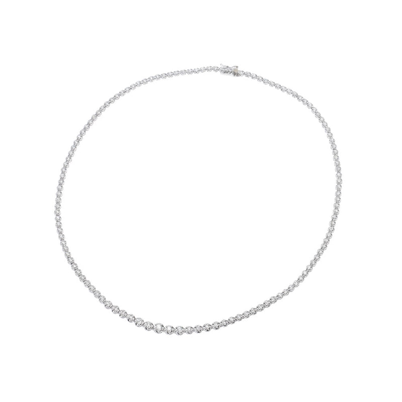 Other diamond 2.13ct tennis necklace Ladies PT900/K18WG Necklace A Rank used Ginzo