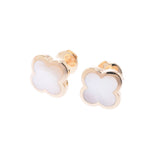 Van Cleef＆Arpels Van Cleef＆Arpel Pure Alhambra Ladies K18YG/Pearl Pierce的母亲A级使用Ginzo