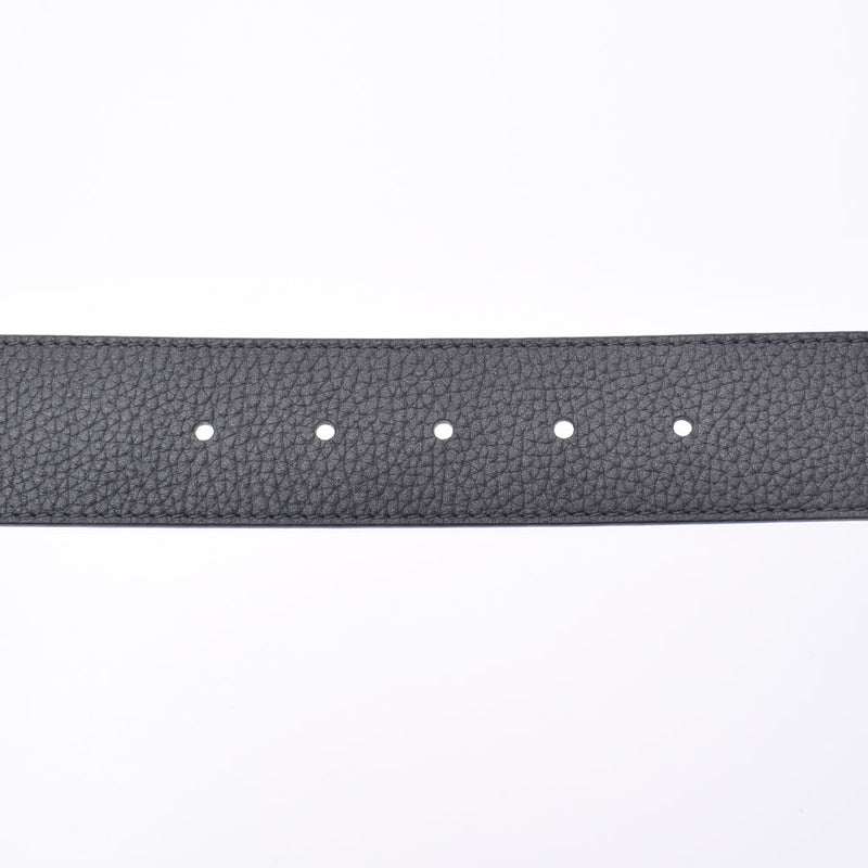 LOUIS VUITTON Louis Vuitton Santule Lv Initial Reversible 90cm Black/Gray M0109 Men's Leather Belt AB Rank Used Ginzo