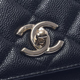 CHANEL シャネル マトラッセ トップハンドル フラップバッグ 2WAY 黒 ゴールド金具 レディース キャビアスキン ショルダーバッグ Aランク 中古 銀蔵