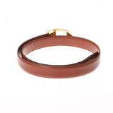 LOUIS VUITTON Louis Vuitton Episian Liangle 85cm Kenya Brown Gold Bracket Men's Epireather Belt B Rank used Ginzo