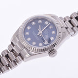 ROLEX Rolex Datejust 10p Diamond 179179G Ladies WG Watch Automatic Blue Dial A Rank Used Ginzo