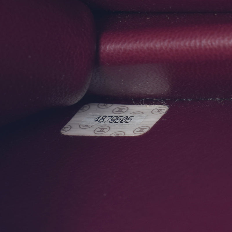 香奈儿香奈儿Matrasse Push摇滚链肩肩黑色金架女士拉姆皮肤肩袋b等级用ginzo