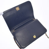 香奈儿香奈儿Matrasse Push摇滚链肩肩黑色金架女士拉姆皮肤肩袋b等级用ginzo