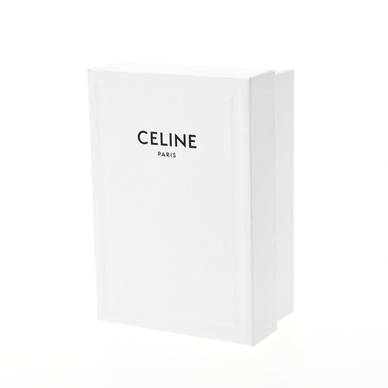 CELINE セリーヌ スモールフォールデッド コンパクトウォレット 黒 ユニセックス カーフ 三つ折り財布 Aランク 中古 銀蔵