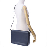 LOUIS VUITTON Louis Vuitton Taiga Roman MM NM Blue Marine M33421 Men's Taiga Shoulder Bag AB Rank Used Ginzo
