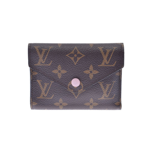 LOUIS VUITTON Louis Vuitton Monogram Portofoyille Victory Rose Ballerine M62360 Ladies Monogram Canvas Three Fold Wallet B Feden Ginzo