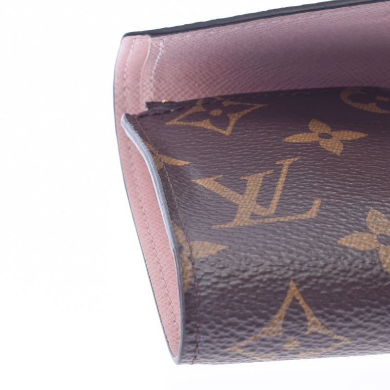 LOUIS VUITTON Louis Vuitton Monogram Portofoyille Victory Rose Ballerine M62360 Ladies Monogram Canvas Three Fold Wallet B Feden Ginzo