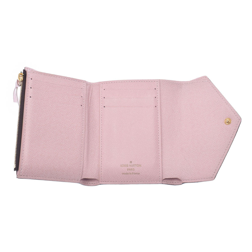 【極美品】ルイヴィトン モノグラム ヴィクトリーヌ ローズバレリーヌ 三つ折り ルイヴィトンポルトフォイユ ヴィクトリーヌ 14145 ローズバレリーヌ