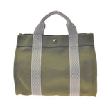 HERMES HERMES CANNES PM GREEN MUNISEX CANVAS手提包二手Ginzo