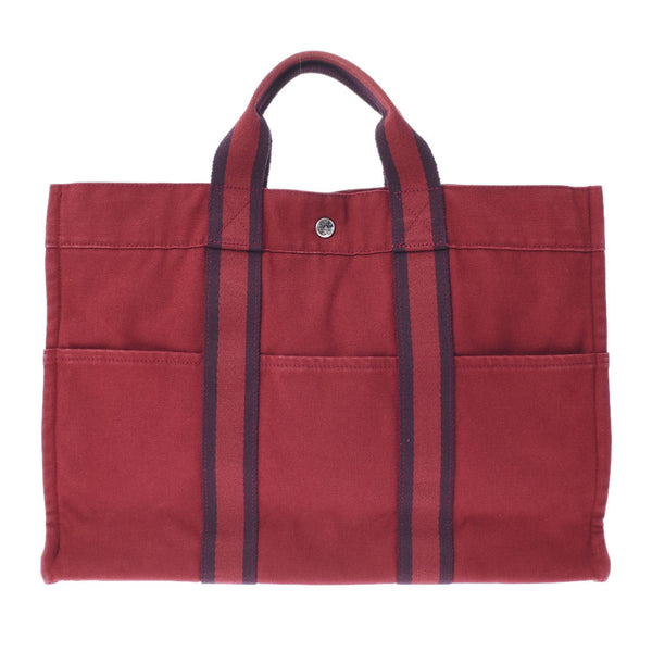 HERMES Hermes Fooltu MM Red Unisex Canvas Tote Bag B Rank used Ginzo