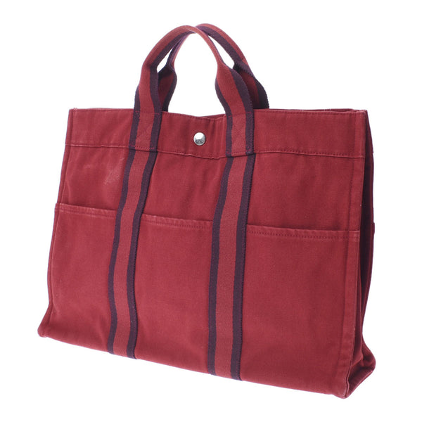 HERMES Hermes Fooltu MM Red Unisex Canvas Tote Bag B Rank used Ginzo