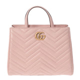 GUCCI Gucci GG Marmont 2WAY Pink Gold Bracket 448054 Ladies Calf Handbag A Rank used Ginzo
