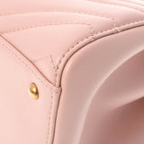 GUCCI Gucci GG Marmont 2WAY Pink Gold Bracket 448054 Ladies Calf Handbag A Rank used Ginzo